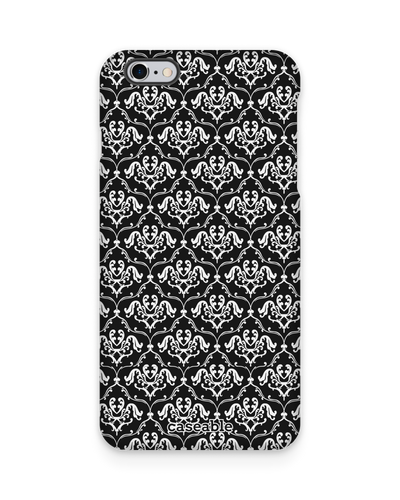 Black French Lillies Hard Shell Phone Case Apple iPhone 6 Plus, Apple iPhone 6s Plus