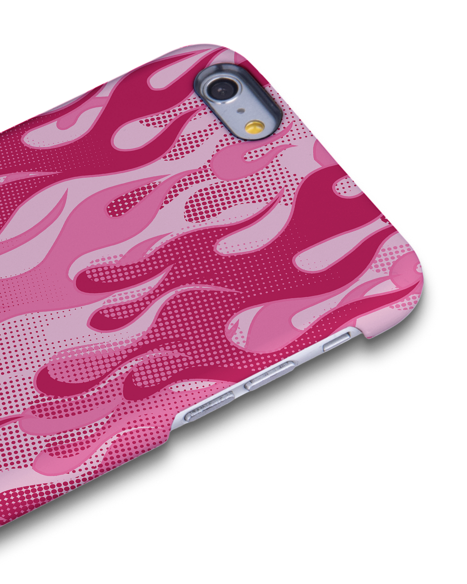 Pink Flames Hard Shell Phone Case Apple iPhone 6 Plus, Apple iPhone 6s Plus: Detail Shot