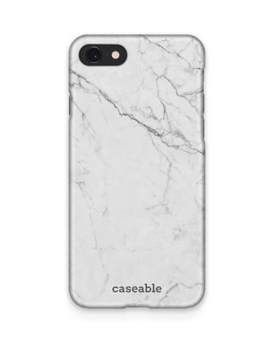 White Marble Hard Shell Phone Case Apple iPhone 7, Apple iPhone 8, Apple iPhone SE (2020), Apple iPhone SE (2022)