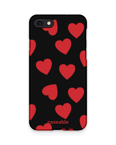 Repeating Hearts Hard Shell Phone Case Apple iPhone 7, Apple iPhone 8, Apple iPhone SE (2020), Apple iPhone SE (2022)