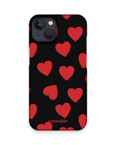 Repeating Hearts Hard Shell Phone Case Apple iPhone 13