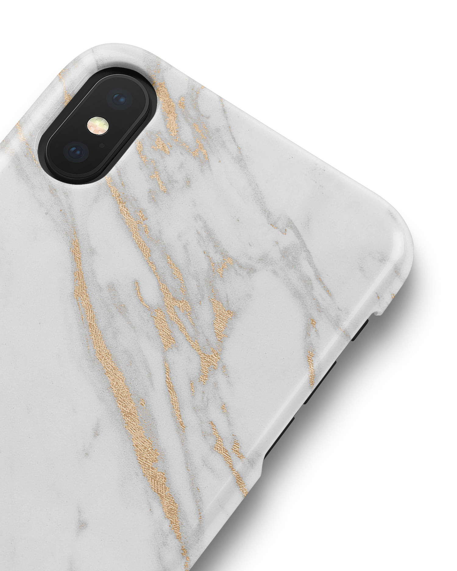 Gold Marble Elegance Hard Shell Phone Case Apple iPhone X, Apple iPhone XS: Detail Shot