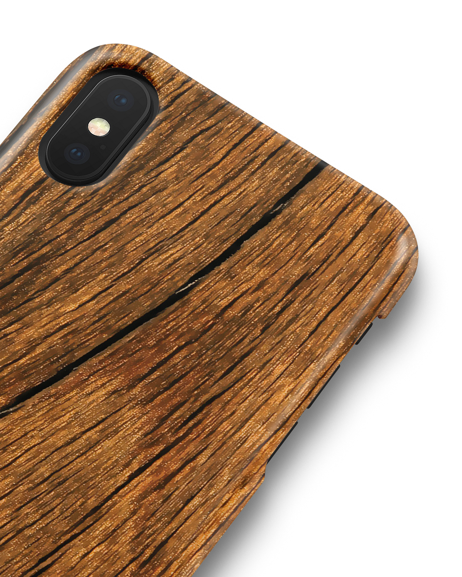Wood Hard Shell Phone Case Apple iPhone X, Apple iPhone XS: Detail Shot