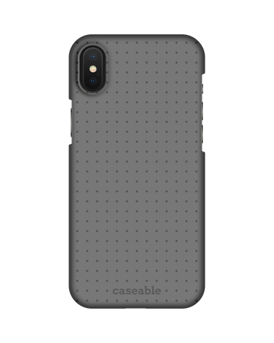 Dot Grid Grey Hard Shell Phone Case Apple iPhone X, Apple iPhone XS