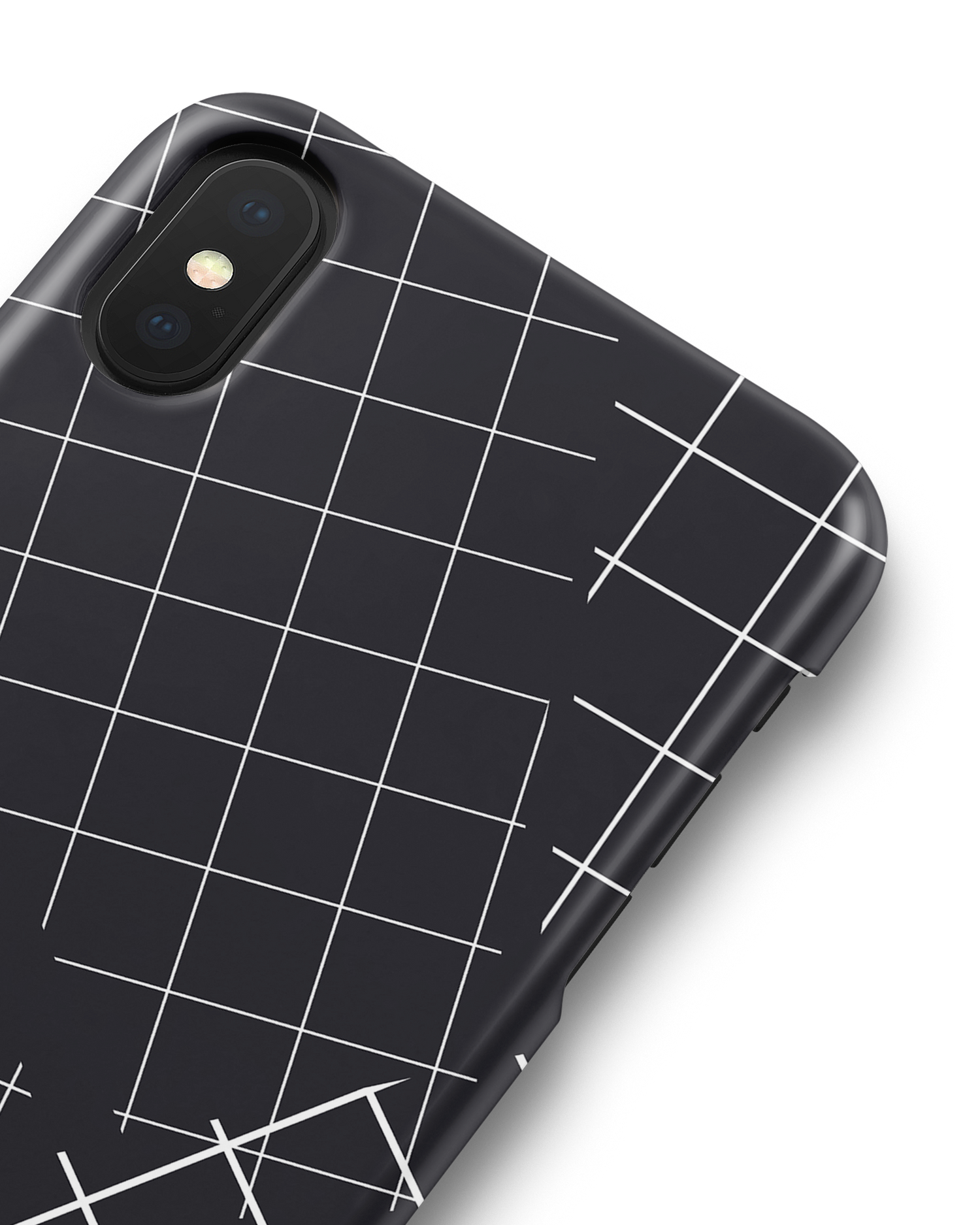 Grids Hard Shell Phone Case Apple iPhone X, Apple iPhone XS: Detail Shot