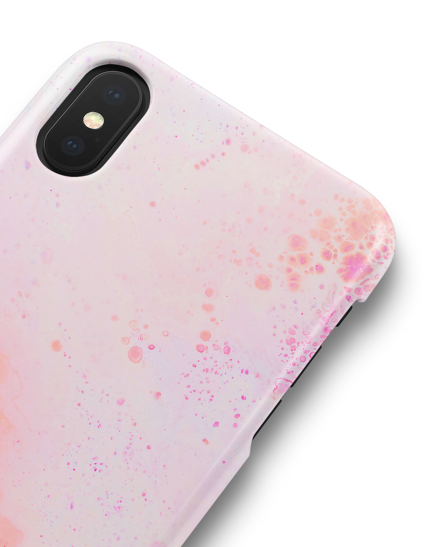 Peaches & Cream Marble Hard Shell Phone Case Apple iPhone X, Apple iPhone XS: Detail Shot