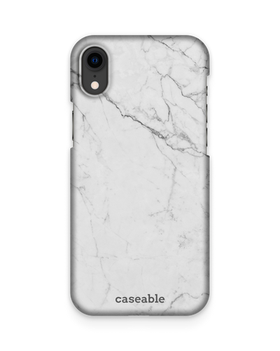 White Marble Hard Shell Phone Case Apple iPhone XR