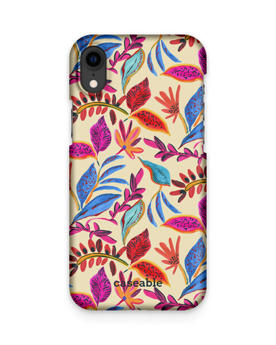 Painterly Spring Leaves Hard Shell Phone Case Apple iPhone XR