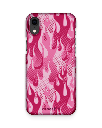 Pink Flames Hard Shell Phone Case Apple iPhone XR