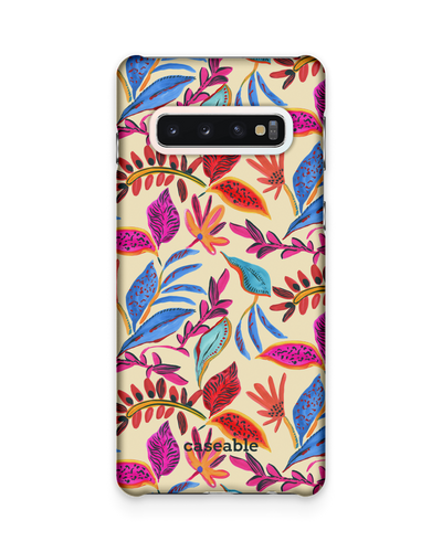Painterly Spring Leaves Hard Shell Phone Case Samsung Galaxy S10