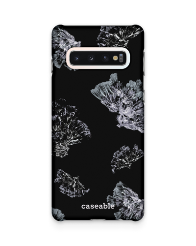 Silver Petals Hard Shell Phone Case Samsung Galaxy S10