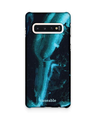 Deep Turquoise Sparkle Hard Shell Phone Case Samsung Galaxy S10