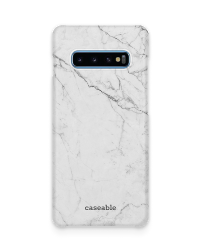 White Marble Hard Shell Phone Case Samsung Galaxy S10 Plus