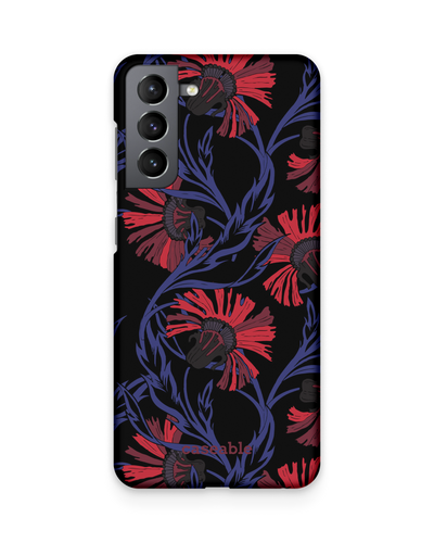 Midnight Floral Hard Shell Phone Case Samsung Galaxy S21