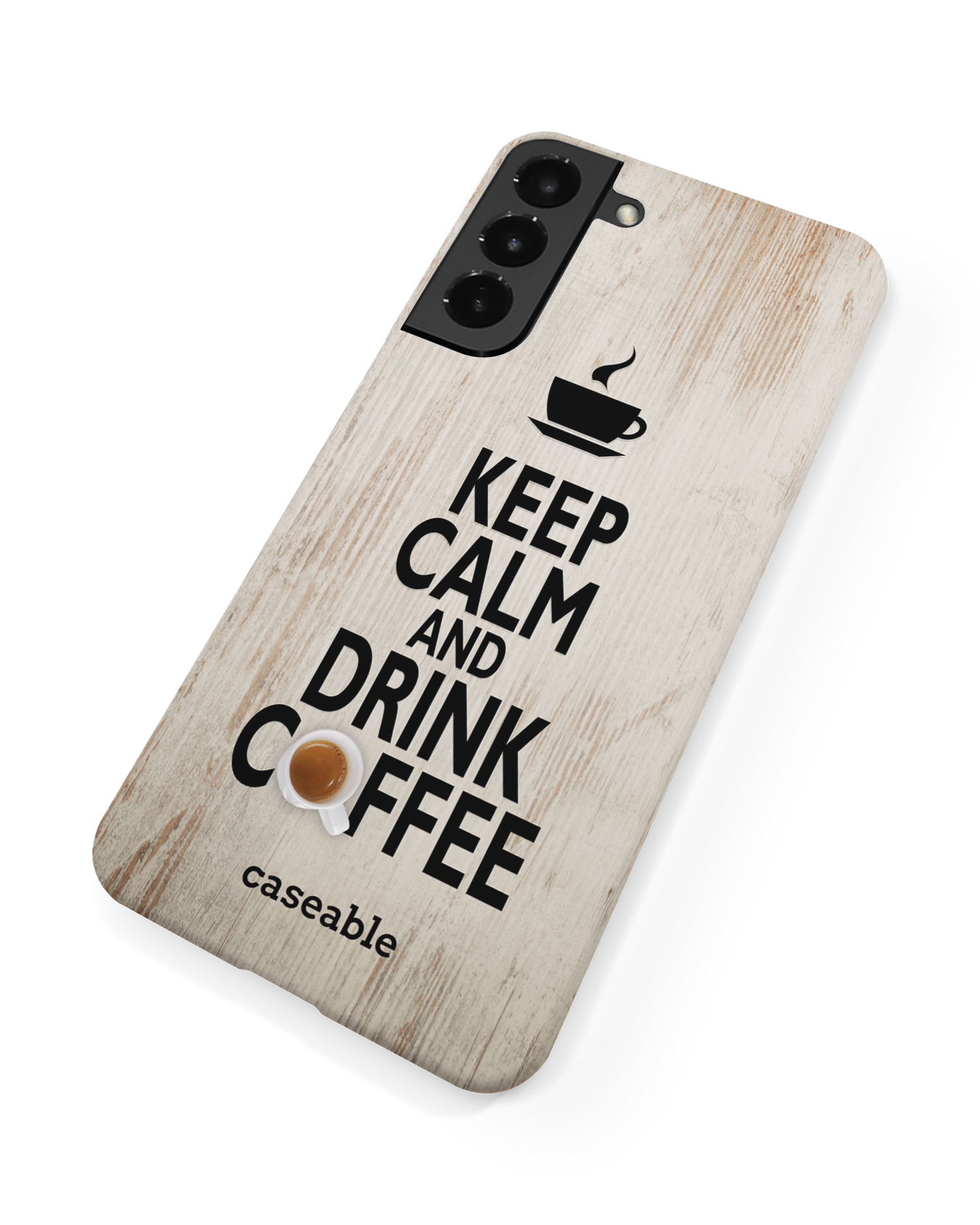 Drink Coffee Hard Shell Phone Case Samsung Galaxy S22 5G: Back View