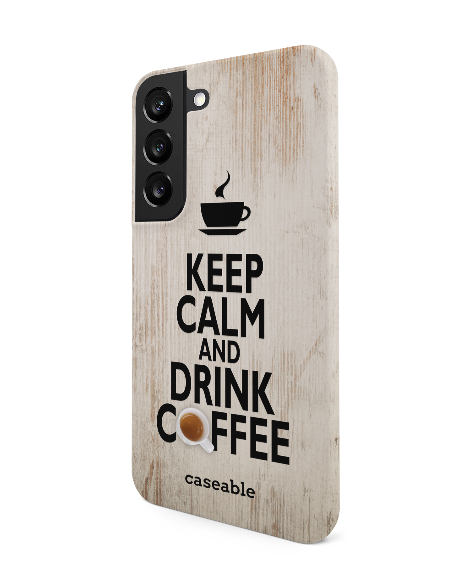 Drink Coffee Hard Shell Phone Case Samsung Galaxy S22 5G: View from the right side