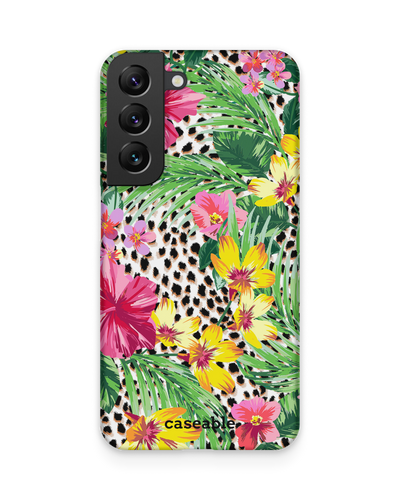 Tropical Cheetah Hard Shell Phone Case Samsung Galaxy S22 5G