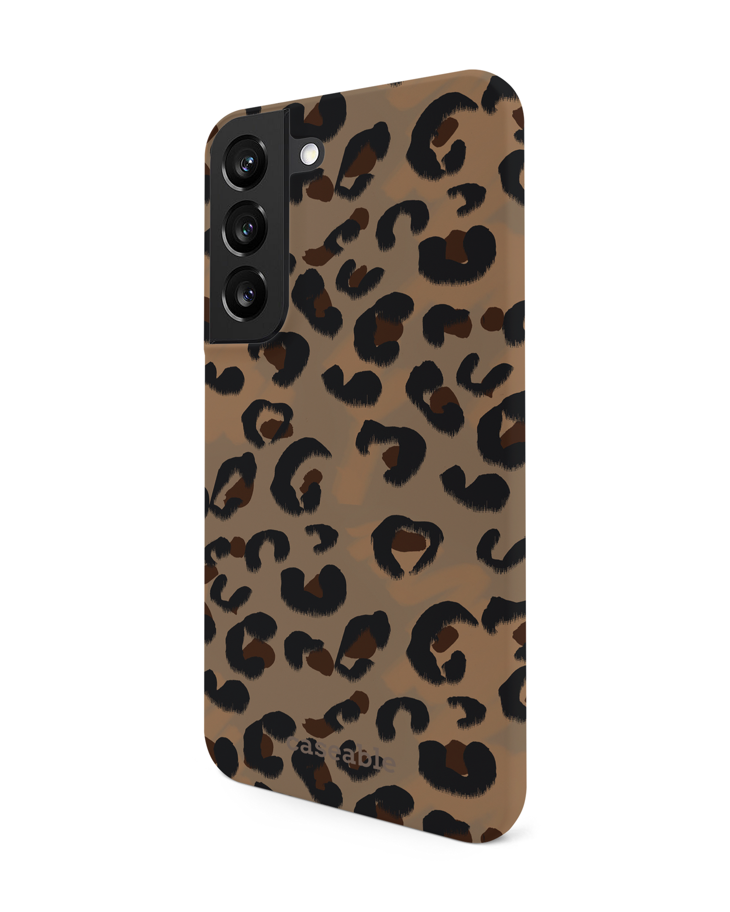 Leopard Repeat Hard Shell Phone Case Samsung Galaxy S22 5G: View from the right side