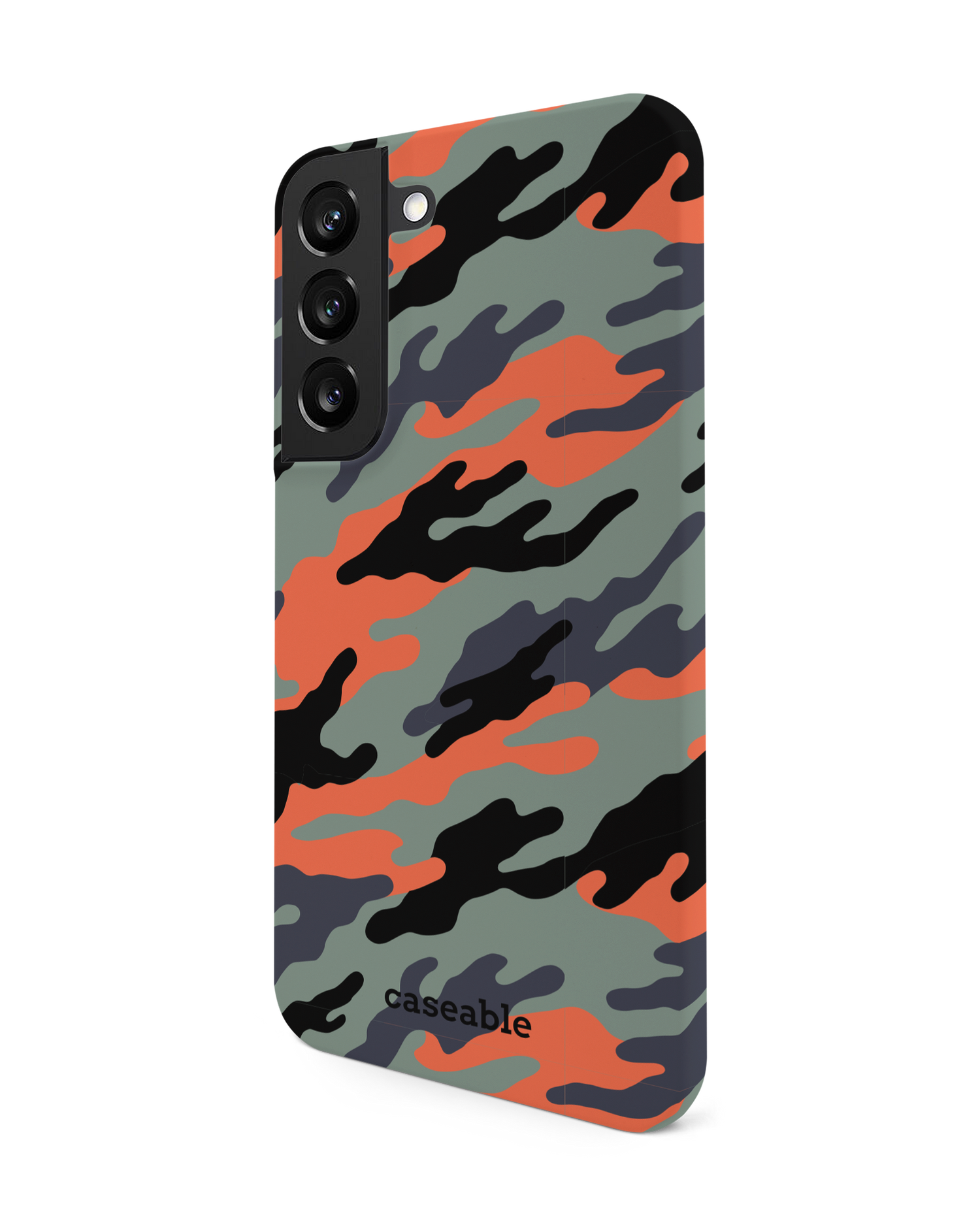 Camo Sunset Hard Shell Phone Case Samsung Galaxy S22 5G: View from the right side