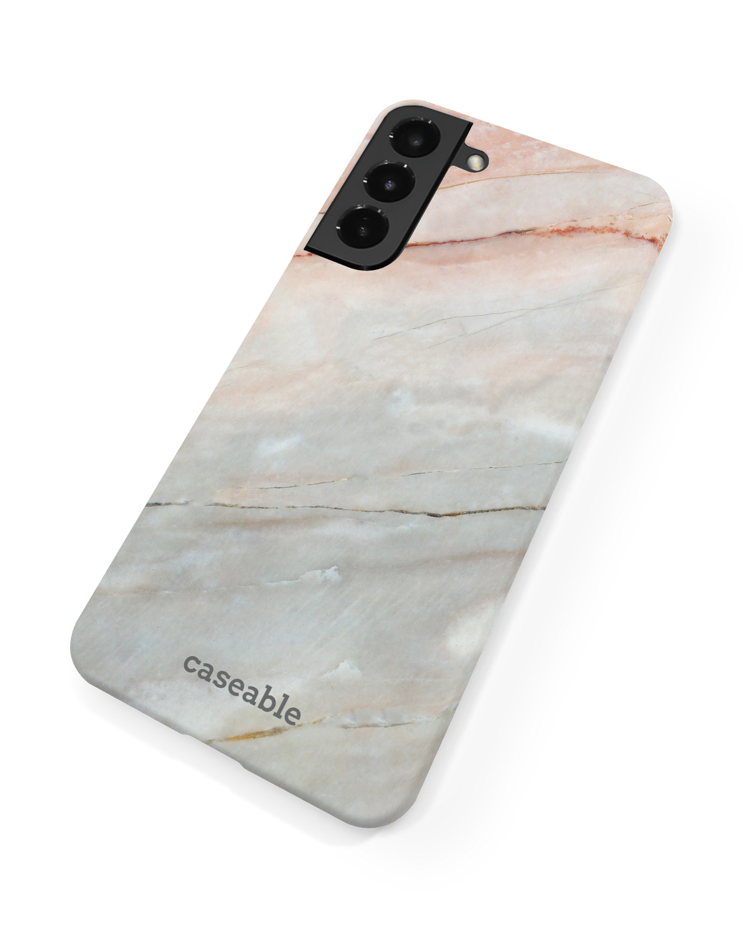 Mother of Pearl Marble Hard Shell Phone Case Samsung Galaxy S22 5G: Back View