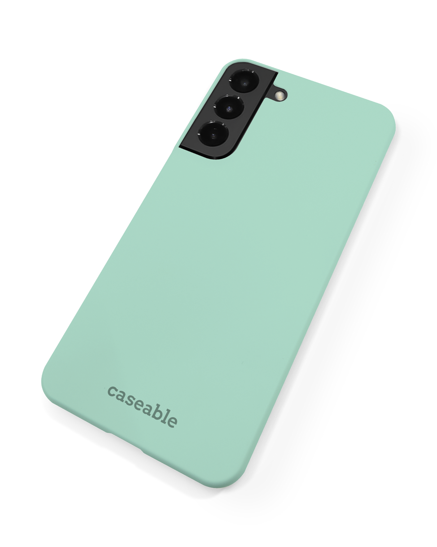 LIGHT GREEN Hard Shell Phone Case Samsung Galaxy S22 5G: Back View