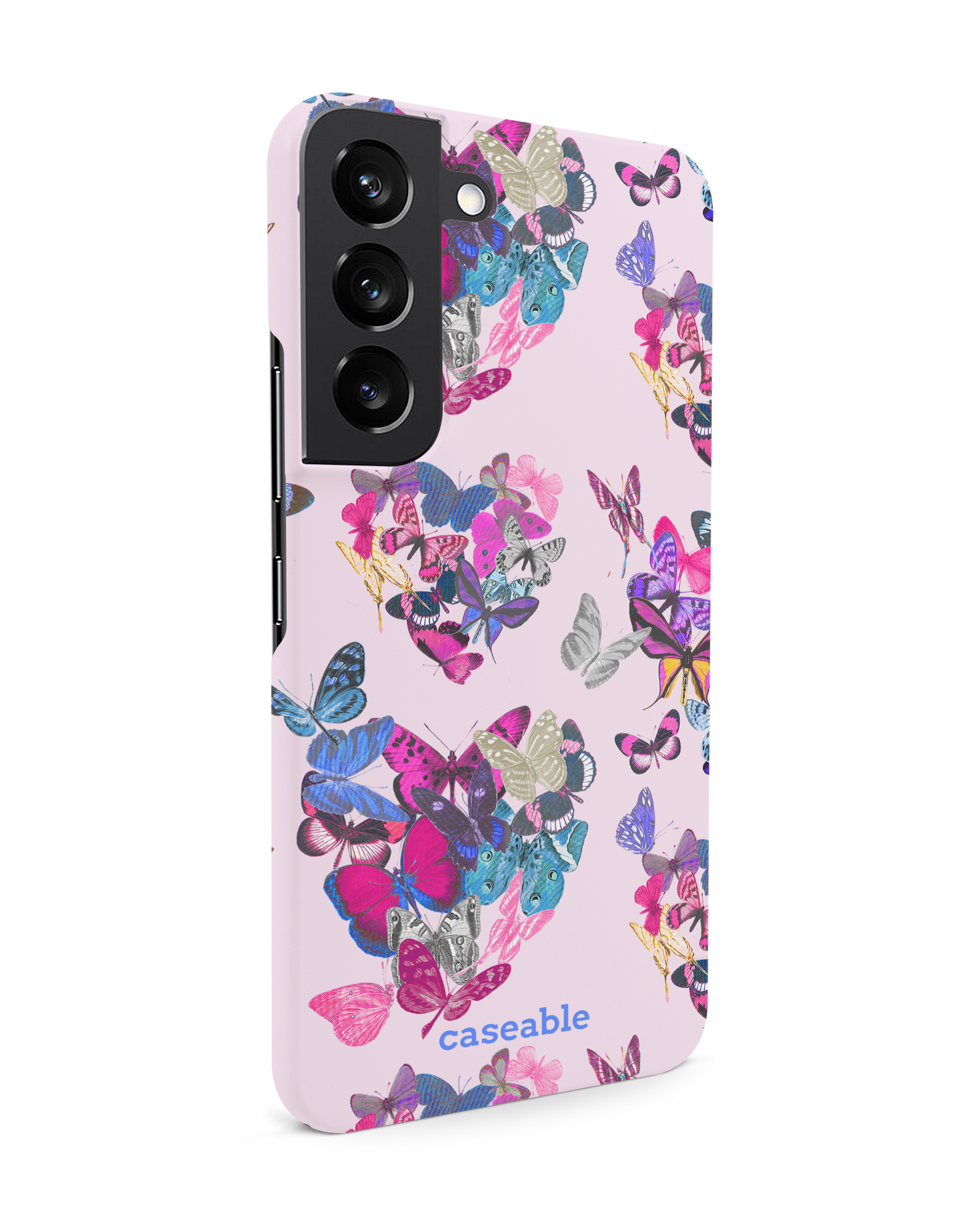 Butterfly Love Hard Shell Phone Case Samsung Galaxy S22 5G: View from the left side