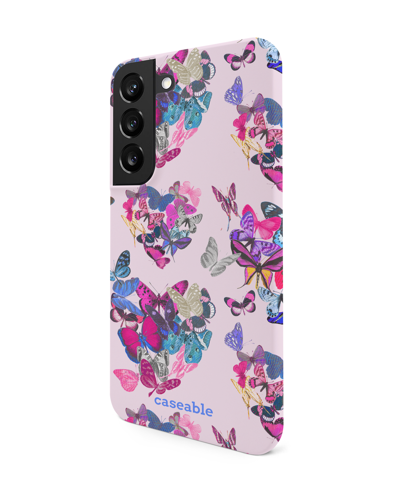 Butterfly Love Hard Shell Phone Case Samsung Galaxy S22 5G: View from the right side