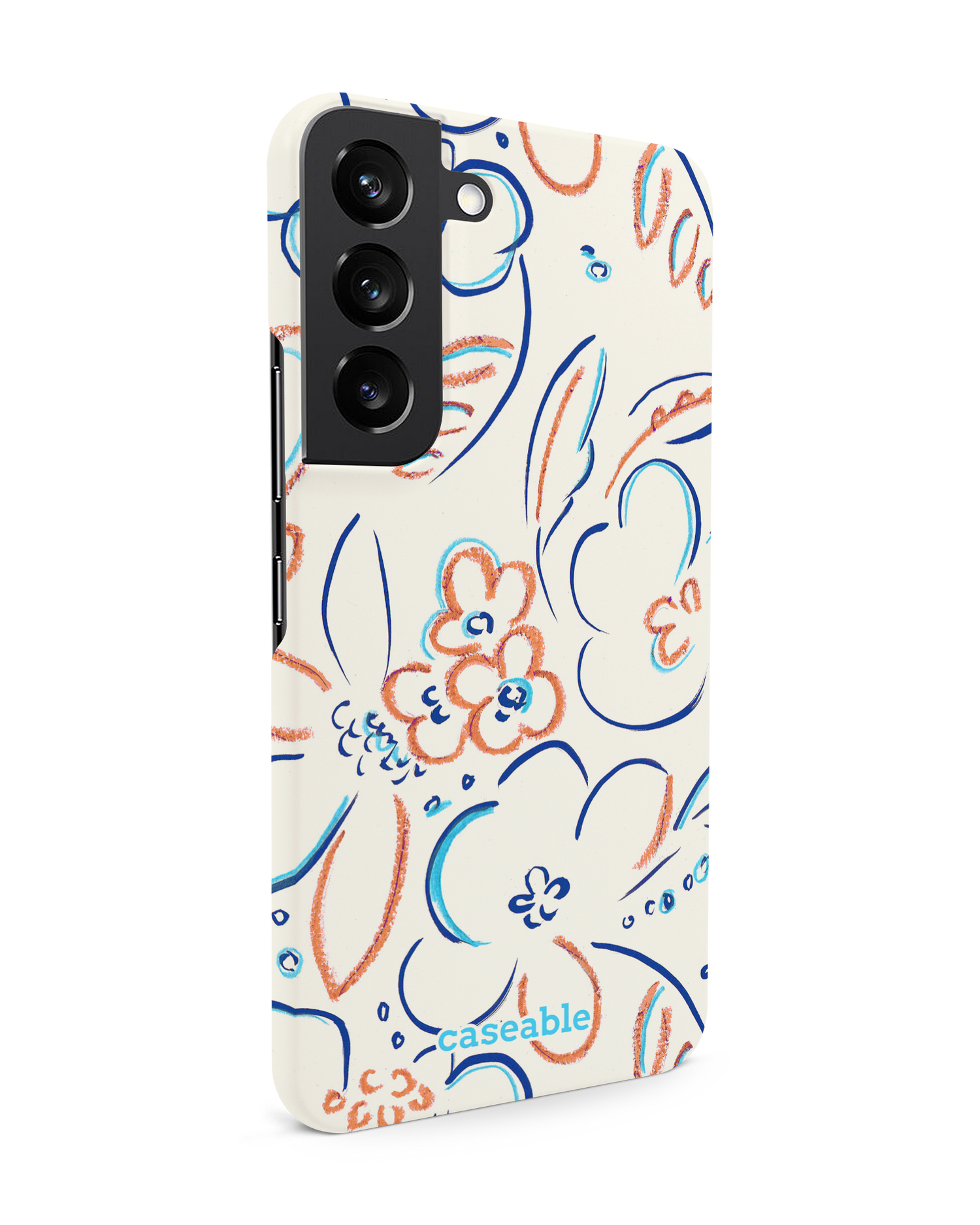 Bloom Doodles Hard Shell Phone Case Samsung Galaxy S22 5G: View from the left side