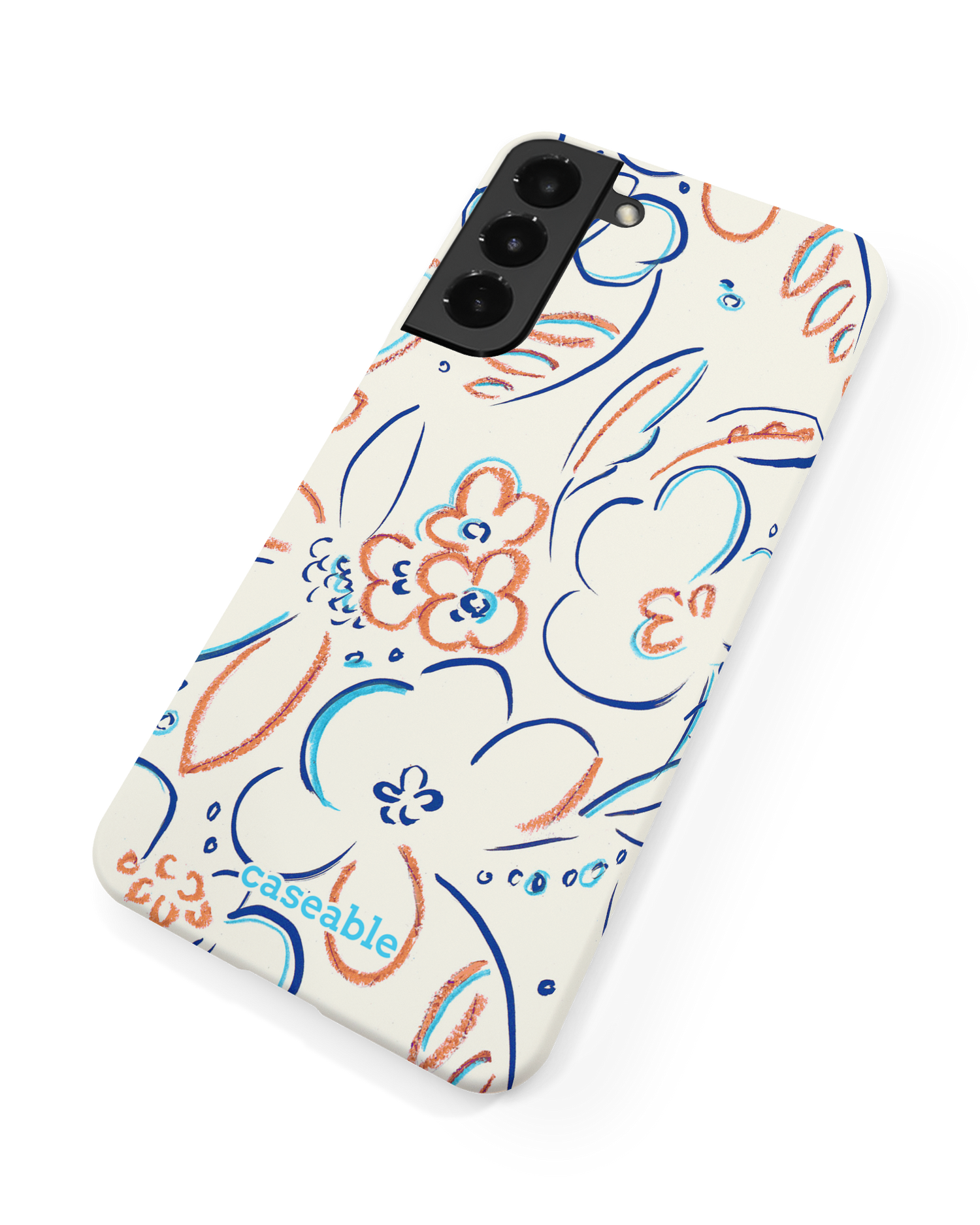 Bloom Doodles Hard Shell Phone Case Samsung Galaxy S22 5G: Back View