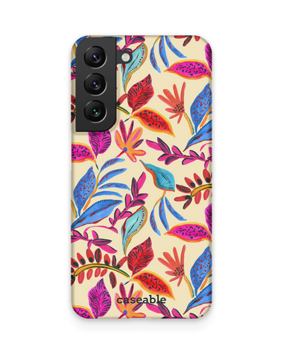 Painterly Spring Leaves Hard Shell Phone Case Samsung Galaxy S22 5G