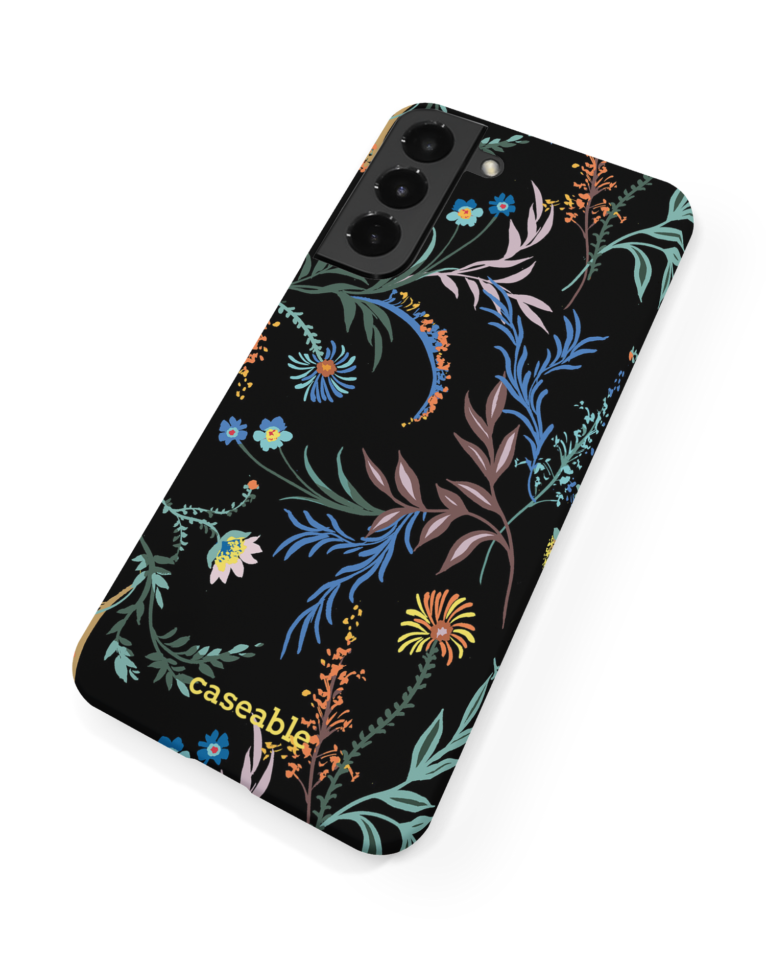 Woodland Spring Floral Hard Shell Phone Case Samsung Galaxy S22 5G: Back View