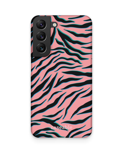 Pink Zebra Hard Shell Phone Case Samsung Galaxy S22 5G