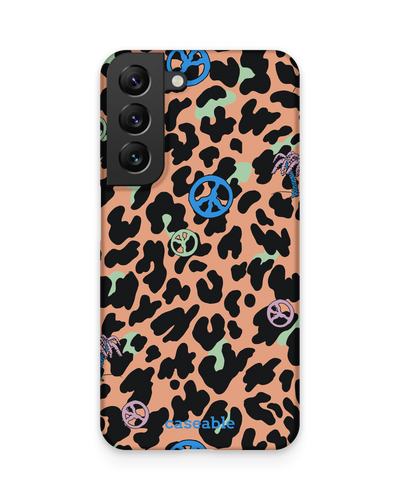 Leopard Peace Palms Hard Shell Phone Case Samsung Galaxy S22 5G