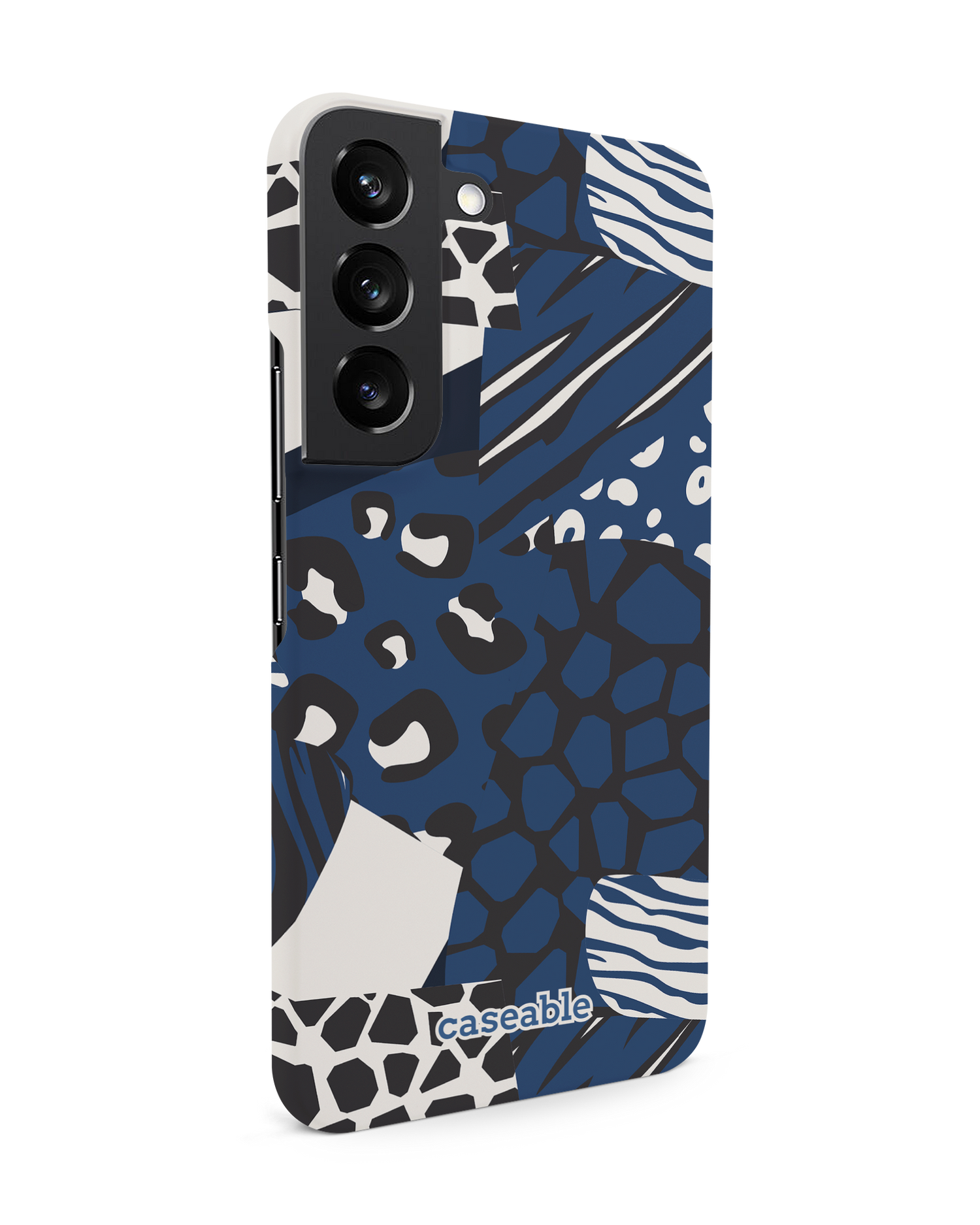 Animal Print Patchwork Hard Shell Phone Case Samsung Galaxy S22 5G: View from the left side
