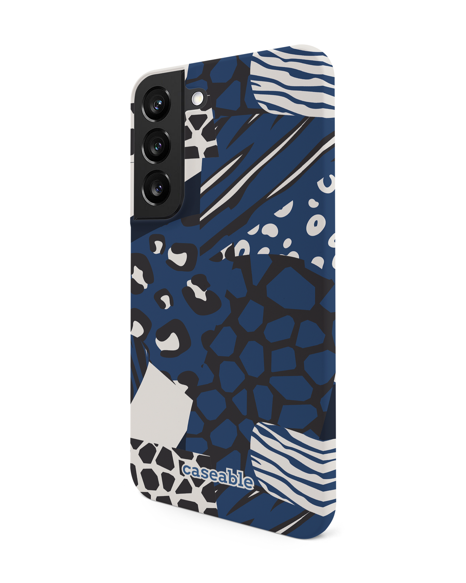 Animal Print Patchwork Hard Shell Phone Case Samsung Galaxy S22 5G: View from the right side