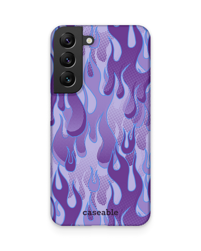 Purple Flames Hard Shell Phone Case Samsung Galaxy S22 5G