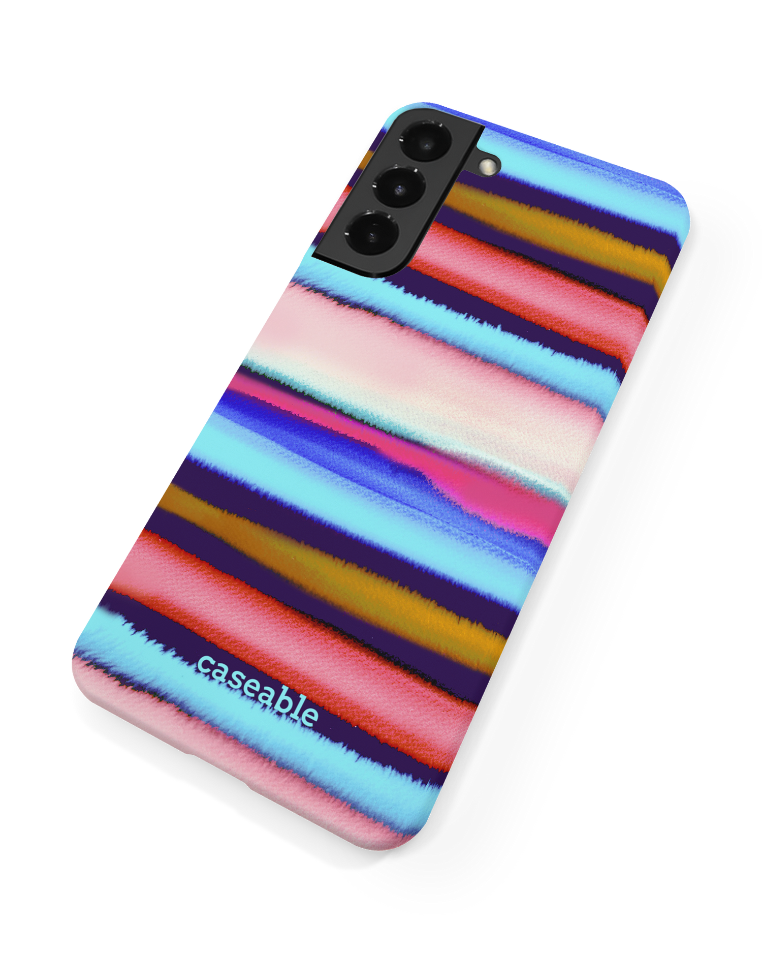 Watercolor Stripes Hard Shell Phone Case Samsung Galaxy S22 5G: Back View