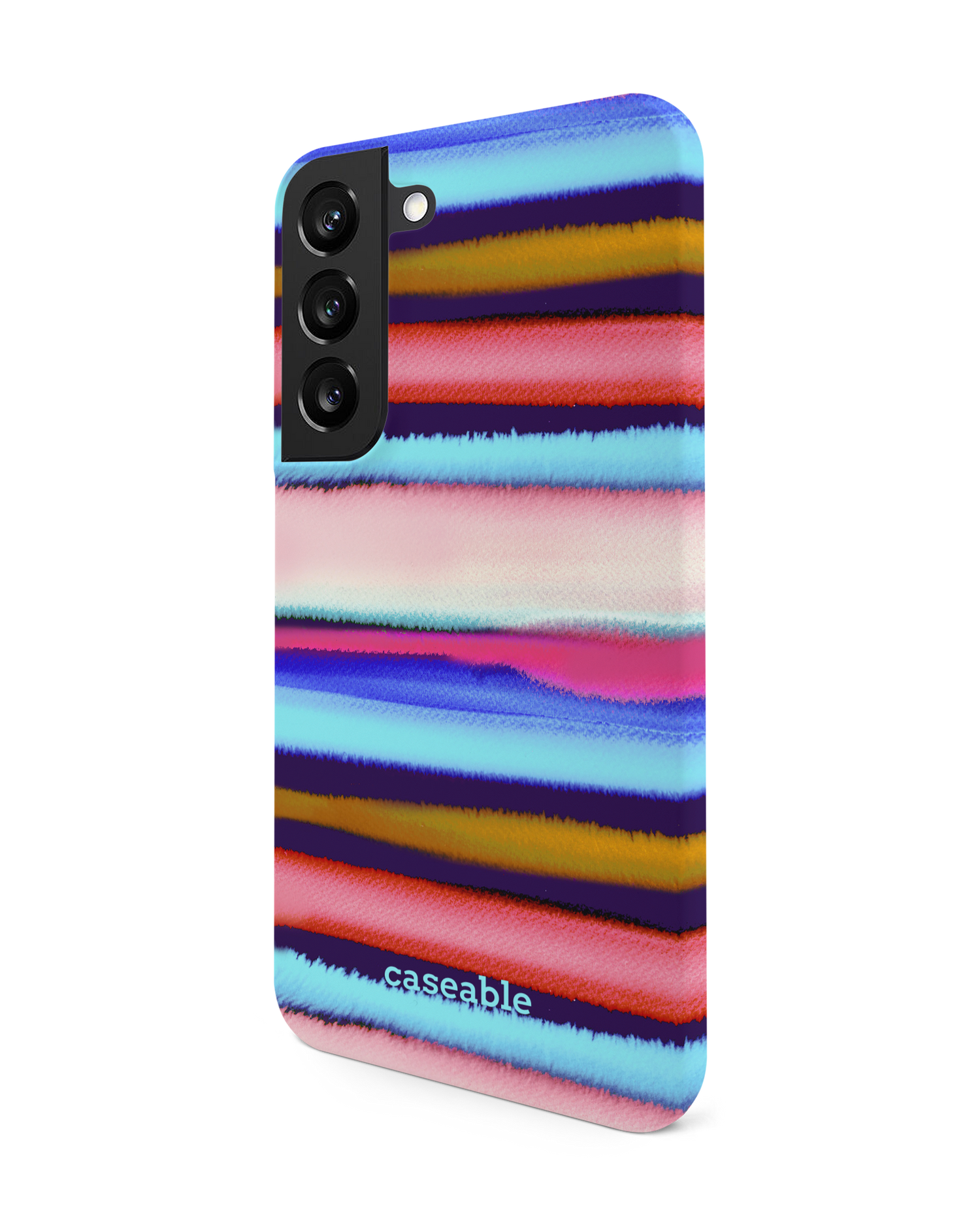 Watercolor Stripes Hard Shell Phone Case Samsung Galaxy S22 5G: View from the right side