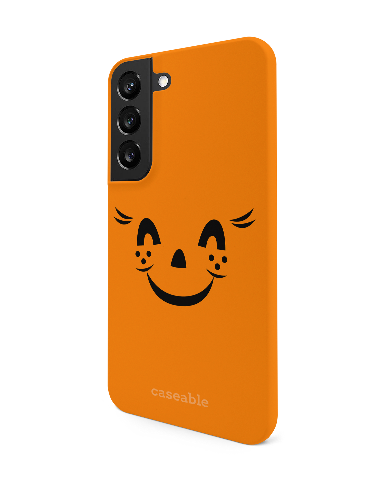Pumpkin Smiles Hard Shell Phone Case Samsung Galaxy S22 5G: View from the right side