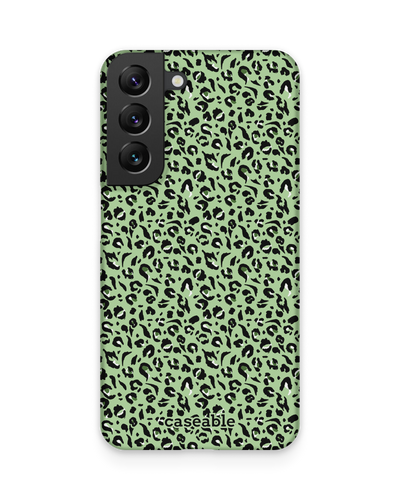 Mint Leopard Hard Shell Phone Case Samsung Galaxy S22 5G