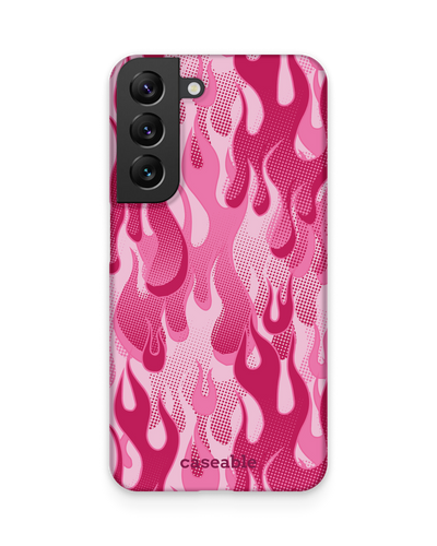 Pink Flames Hard Shell Phone Case Samsung Galaxy S22 5G