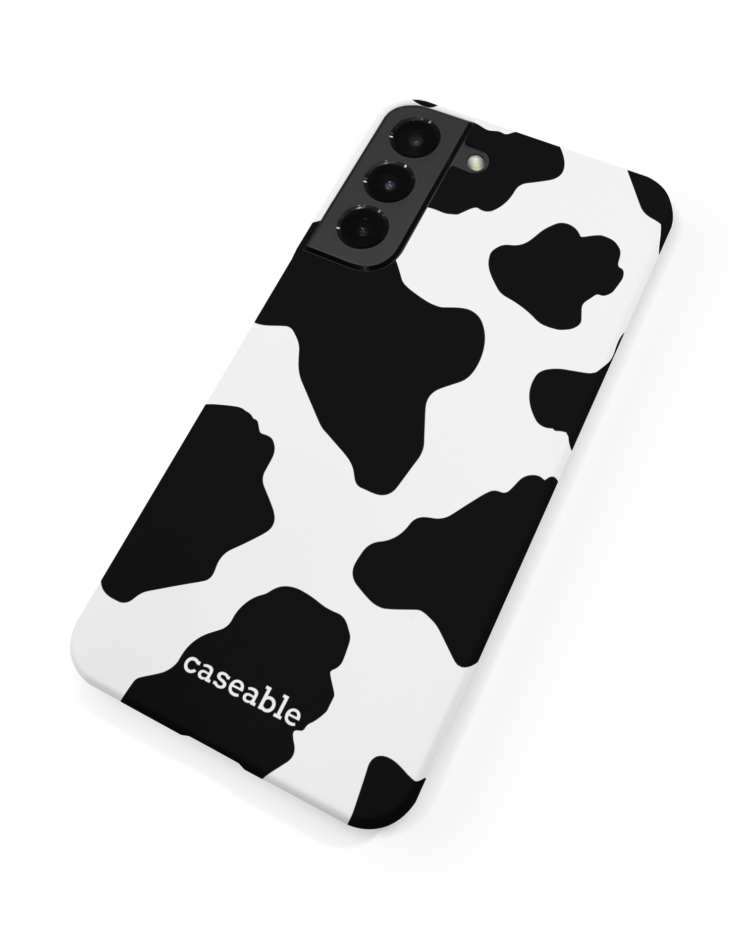 Cow Print 2 Hard Shell Phone Case Samsung Galaxy S22 5G: Back View