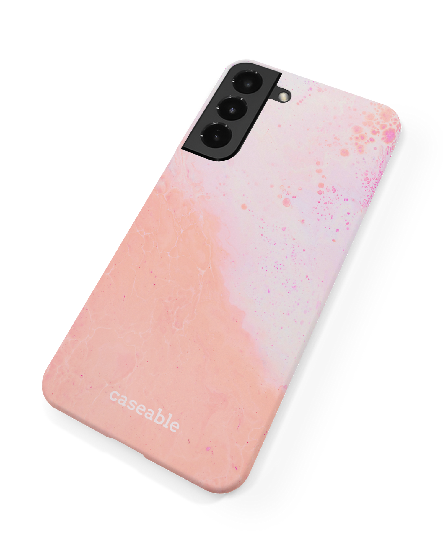Peaches & Cream Marble Hard Shell Phone Case Samsung Galaxy S22 5G: Back View