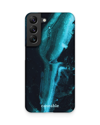 Deep Turquoise Sparkle Hard Shell Phone Case Samsung Galaxy S22 5G