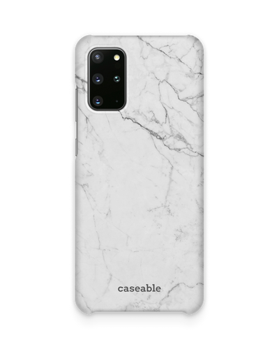 White Marble Hard Shell Phone Case Samsung Galaxy S20 Plus