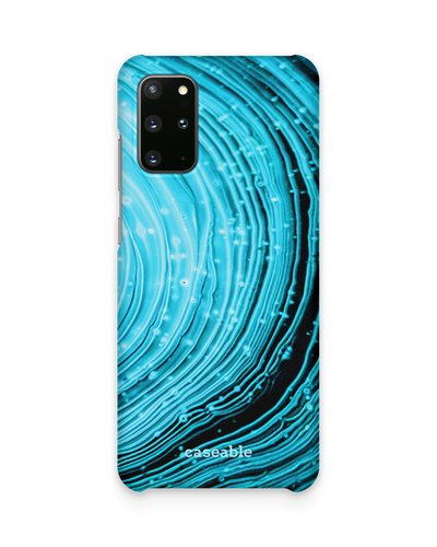 Turquoise Ripples Hard Shell Phone Case Samsung Galaxy S20 Plus