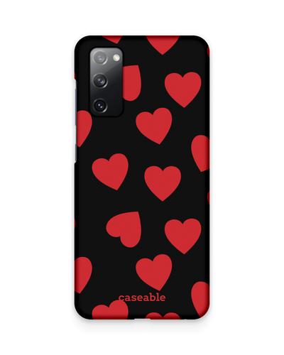 Repeating Hearts Hard Shell Phone Case Samsung Galaxy S20 FE (Fan Edition)
