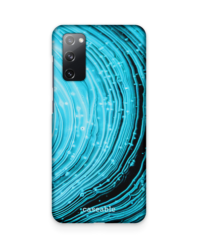 Turquoise Ripples Hard Shell Phone Case Samsung Galaxy S20 FE (Fan Edition)