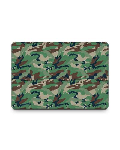 Green and Brown Camo Laptop Skin for 15 inch Apple MacBooks: Front View