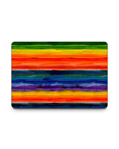 Striped Tie Dye Laptop Skin for 15 inch Apple MacBooks: Front View